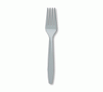 Shimmering Silver Premium Plastic Forks 24 pcs/pkt